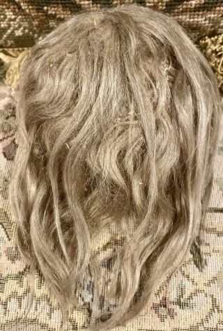 30 11 " Antique Handtied Blond Mohair Wig For Antique Bisque Doll