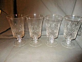 4 Fostoria Wakefield 9 Oz Clear Cut Crystal Iced Tea Water Glasses 5 3/4 "
