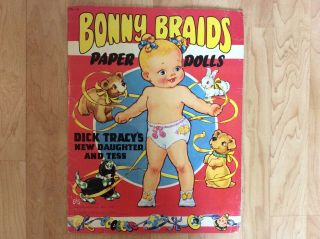 Vintage Bonny Braids Paper Dolls Uncut By Saalfield Publishing 1951