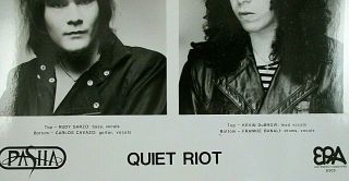 Quiet Riot METAL HEALTH,  8x10 Glossy PR Photo,  Epic/Pasha PROMO (1983) 2