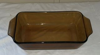 Vintage Anchor Hocking Brown/amber Glass Bread Baking Pan/dish 1 Quart