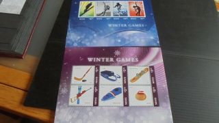 Nevis 2014 Winter Games 2 Sheets Mnh (a)