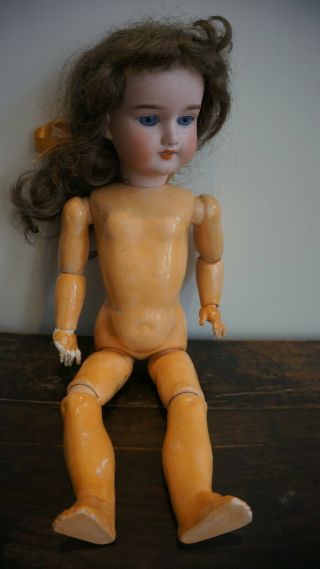 18 " Antique Bisque Doll Armand Marseille 390 A3m Teeth,  Open Mouth