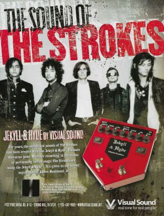 The Strokes Visual Sound Pedals First Impressions.  2006 8x11 Promo Poster Ad