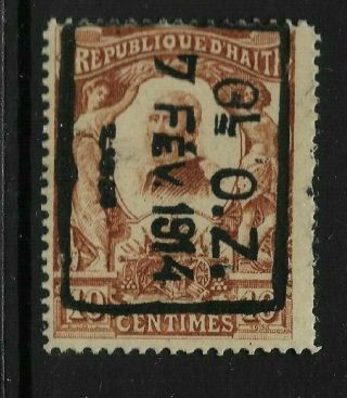 Haiti,  1914,  Overprint On 10 Cent Definitive,  Sg 178,  Mounted.
