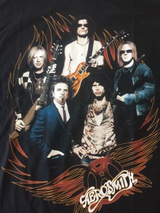 Vintage Aerosmith Band Concert T - Shirt Adult XL Men ' s World Tour 2009 Shirt 2