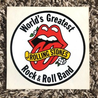 Vintage 1970s The Rolling Stones Decal Sticker 5x5 Rock N Roll Mick Jagger