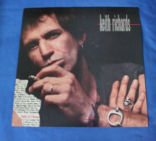 Keith Richards 1988 Talk Is - 2 Sided Promo Poster Flat 12 X 12