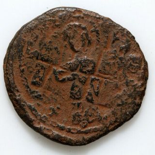BYZANTINE COIN AE FOLLIS CONSTANTINE X CONSTANTINOPLE 1059 - 1067 AD 2