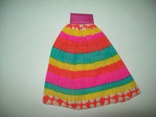 Vintage Barbie Mod 3492 Flying Colors 1972 Htf Multicolored Skirt Waistband