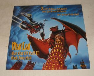 Meat Loaf Meatloaf Bat Out Of Hell Ii Back Into Hell Promo Poster Flat 2 Sided