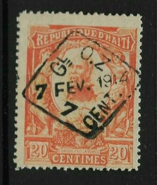 Haiti,  1914,  Overprint On 20 Cent Definitive,  Sg 213,  Mounted.