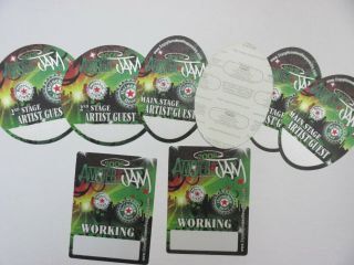 8 Tom Petty & Foo Fighters Backstage Pass Stickers Authentic Amster Jam 2006