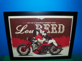2011 Lou Reed Tour Framed Concert Poster Rock And Roll Velvet Underground Music