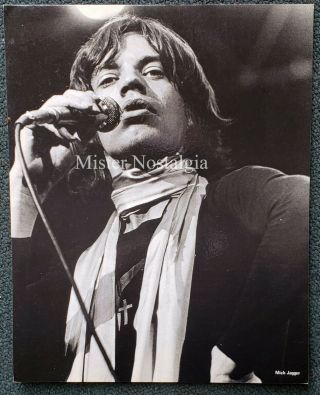 Vintage Photo 1973 Mick Jagger Rolling Stones 8x10 " By Charles Steiner