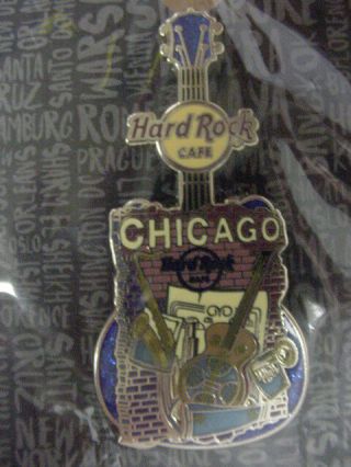 Hard Rock Cafe Chicago,  Illinois Hr City Tee Pin