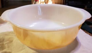 Vintage Fire King Anchor Hocking Peach Luster 2 Qt Casserole Dish Bowl 448