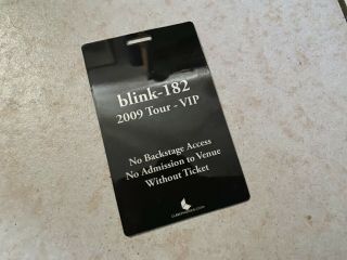 Blink 182 VIP Laminate 2009 Reunion Tour 2