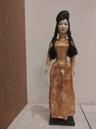 Vintage 1967 Chanh Hung 16 " Tall Doll Souvenir From Vietnam War From Us Soldier