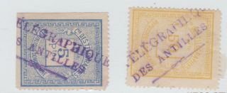 Dominican Rep Telregraph Cinderella Stamp 9 - 12b - 42 Note Cancels -
