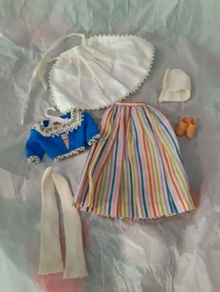 Vintage Barbie Travel Costume 823 Barbie In Holland Outfit Nm No Paper Minty