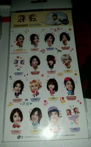 Aoa Sticker Set Standing Kpop K - Pop Chanmi Seolhyun Jimin Choa Elvis