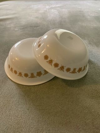 2 Vintage Corelle Butterfly Gold Cereal Bowls 6 "
