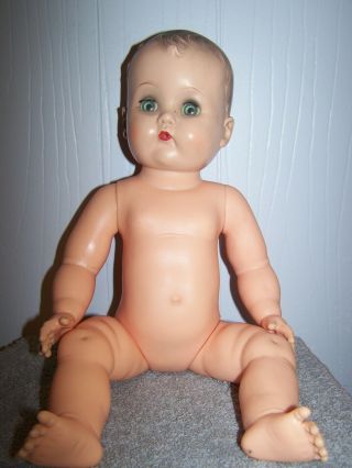 Vintage Ideal Doll 16 " Squeaks Color