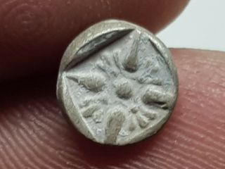 MUSEUM QUALITY RARE ANCIENT GREEK SILVER COIN IONIA MILETOS 0,  8 GR 9 MM 2
