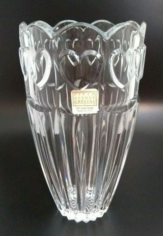 Fifth Avenue Mikasa Celebrations Sweet Heart Vase 24 Lead Crystal Made In Usa