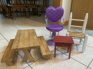 American Girl Doll Chairs/desk/table