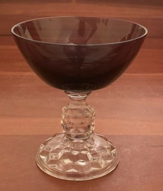 Vintage Fostoria American Lady Sherbet Goblet 4 1/8” Amethyst Purple (cj)