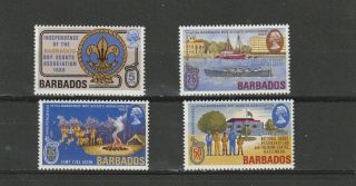 Barbados - 1969 Mnh Sg393 - 396 Scouting Anniversaries