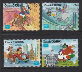 Grenada Grenadines Stamps - Disney Thematic Sc 753 - 756 Mnh