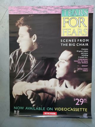 18x24 " Poster Tears For Fears Scenes Songs From The Big Chair Vhs Videotape 80s