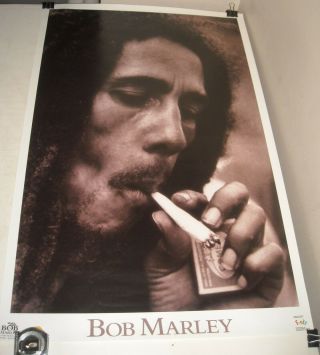 Rolled 1994 Funky Posters 3388 Bob Marley " Smoke " Photo Poster 22 X 34
