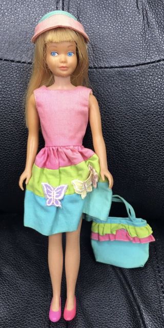 1964 Straight - Leg Skipper Barbie Doll - Blonde W/ Country Picnic Outfit 1933