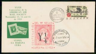 Mayfairstamps Habana 1955 American Air Mail Society Cover Wwf85991