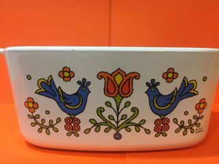1975 Vintage Corning Ware A - 1 Country Festival 1 Quart Casserole Baking Dish