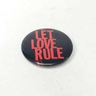 Vtg 1989 Lenny Kravitz Let Love Rule Promo Button Pin Badge 1 1/2 "