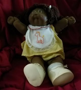 African American Cabbage Patch Kid Cpk Doll Coleco Vintage Black Girl 1985