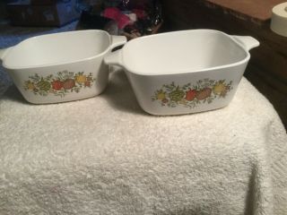 Corning Ware Spice Of Life Petite Casserole Bowl/dishes 2 3/4 Cup P - 43 - B Vintage