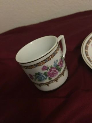 Vintage China Mini Floral Tea Cup and Saucer 3