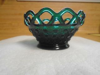 Vintage Emerald Green Candy Dish Berry Bowl
