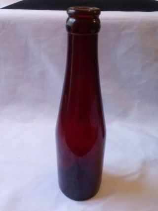 Vintage Royal Ruby Red Anchor Hocking Beer Bottle