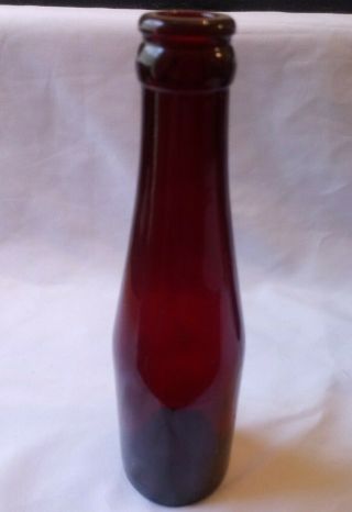 Vintage Royal Ruby Red Anchor Hocking Beer Bottle 3