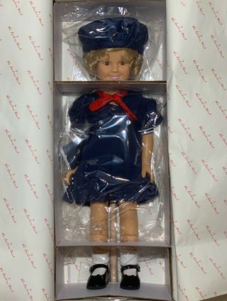 1991 Danbury Shirley Temple 17 " Dress Up Doll - Navy Blue Sailor Outfit