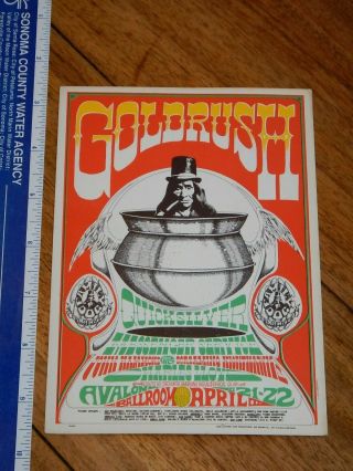 1967 Quicksilver Family Dog Avalon Concert Postcard Fd - 58 Rick Griffin Art