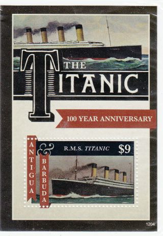 Antigua 100th Anniv Titanic Mini Sheet Mnh