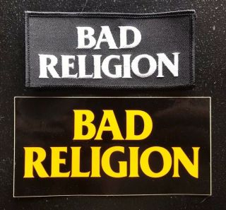 Bad Religion Rock Band Sew Or Iron On Patch & Sticker Nos